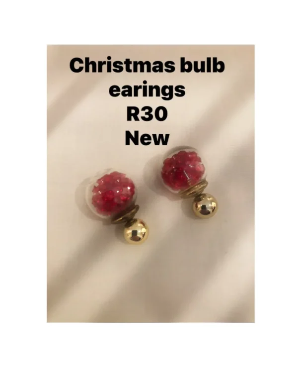 Festive Christmas Bulb Louvisa Earrings