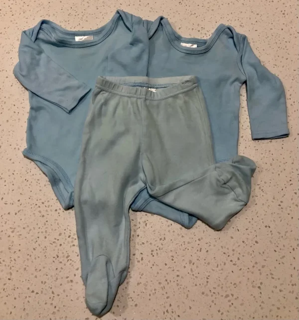 Baby Blue Long Sleeve Vest Set
