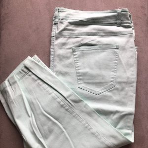 Pastel Green Slim-Fit Pants